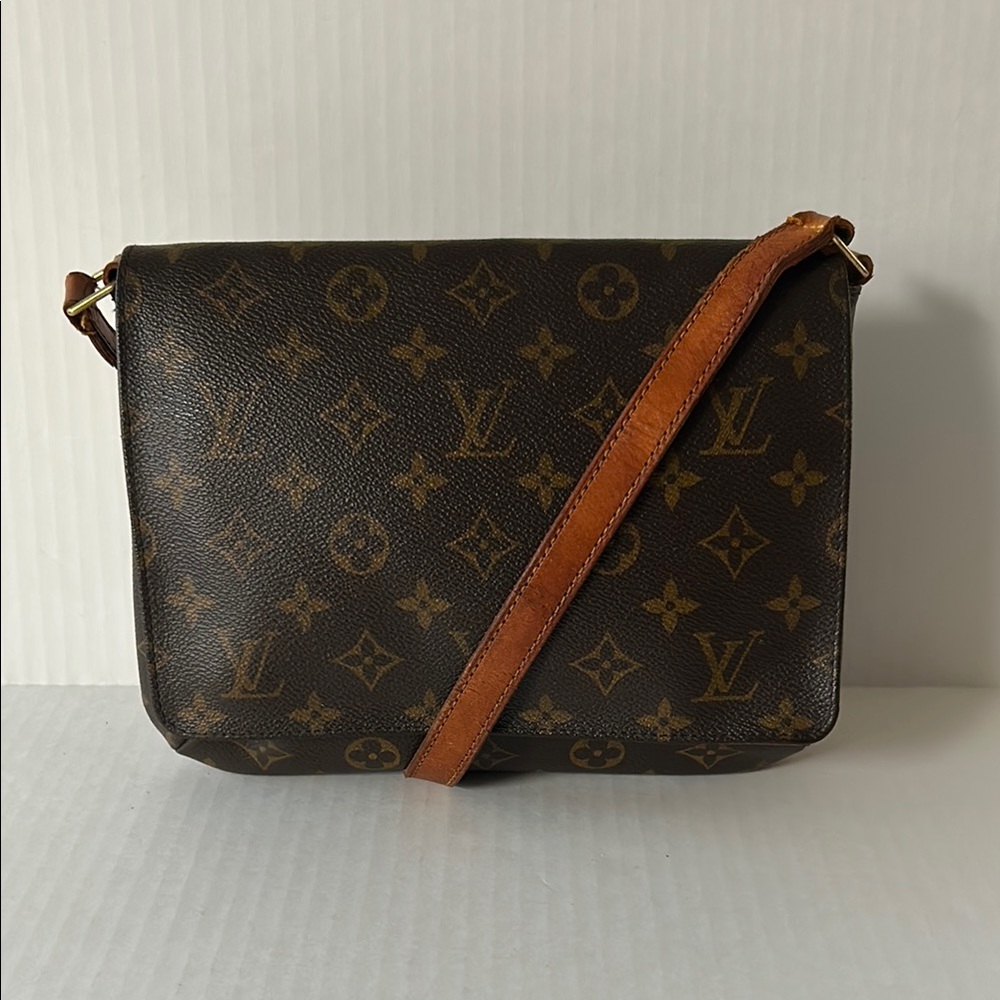 Louis Vuitton Brown Monogram Crossbody Bag with Short Adjustable Strap